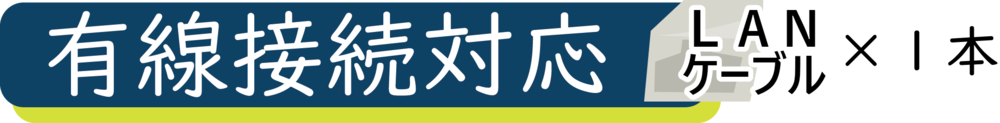 有線接続可能（１本）